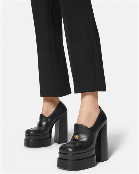 versace loafer shoes|Versace platform loafers.